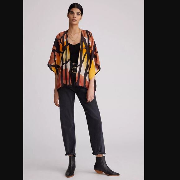 Mes Demoiselles Draped Silk Blouse - New - Medium - Picture 1 of 5